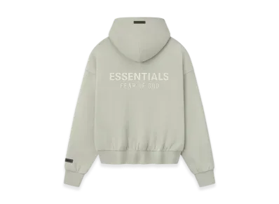FEAR OF GOD ESSENTIALS Classic Fleece Zip-Up Hoodie "Abbey Stone"