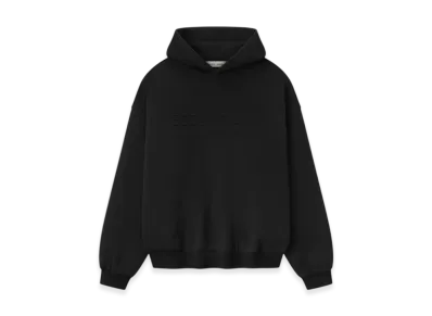 FEAR OF GOD ESSENTIALS Embossed Classic Fleece Hoodie "Jet Black"