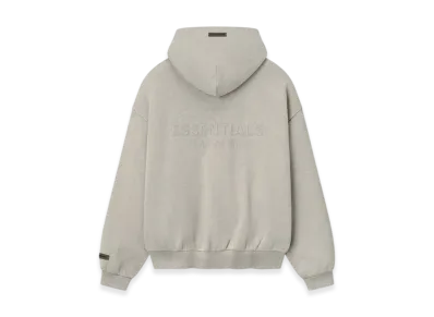 FEAR OF GOD ESSENTIALS Embossed Classic Fleece Zip-Up Hoodie "Warm Heather"