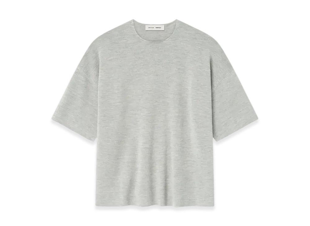 FEAR OF GOD ESSENTIALS Merino Short Sleeve Tee "Concrete Heather"