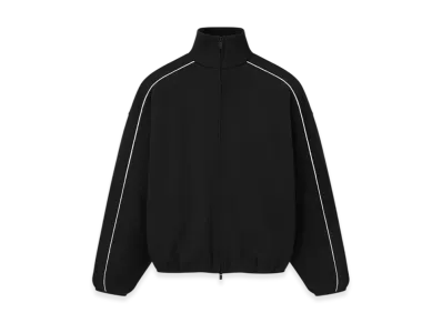 FEAR OF GOD ESSENTIALS Modern Track Jacket With Piping "Jet Black/Cloud White"