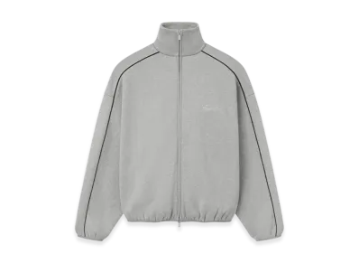 FEAR OF GOD ESSENTIALS Modern Track Jacket With Piping "Concrete Heather/Black"