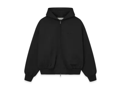 FEAR OF GOD ESSENTIALS Twill Hooded Bomber "Jet Black"