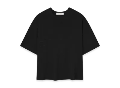 FEAR OF GOD ESSENTIALS Waffle Short Sleeve Sweater "Jet Black"