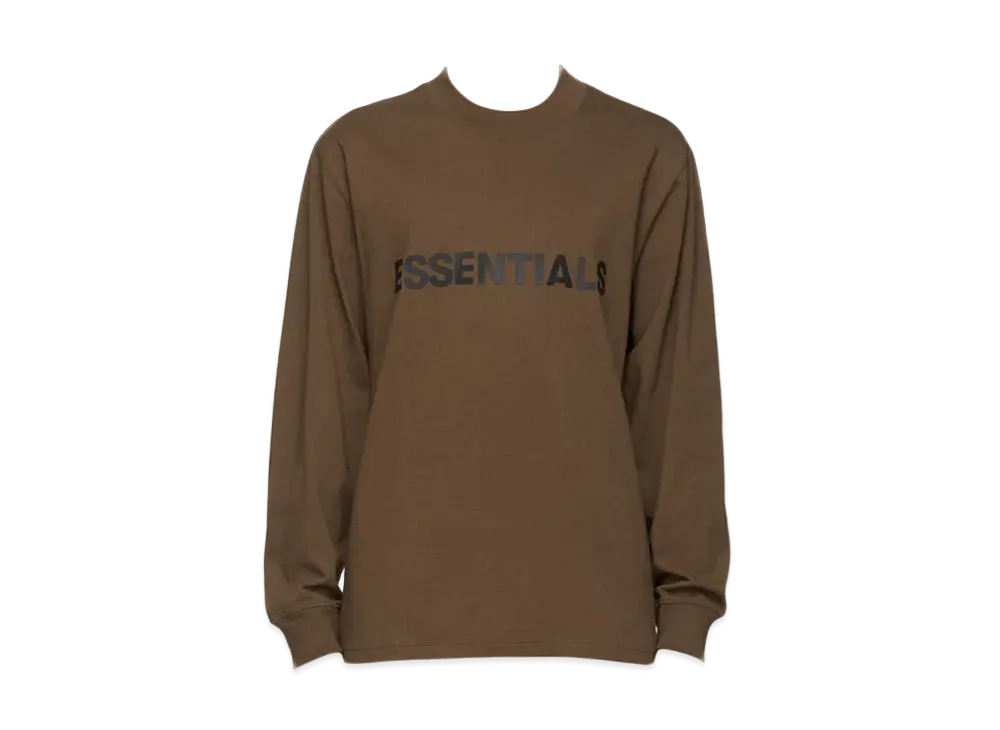 FEAR OF GOD ESSENTIALS / SSENSE 3D Silicon Applique Boxy Long Sleeve T-Shirt "Rain Drum"
