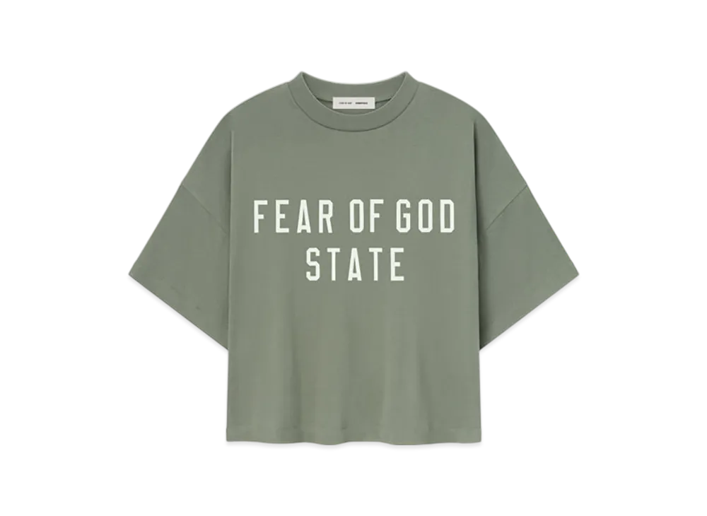 FEAR OF GOD ESSENTIALS Women's Boxy Tee "Moss"