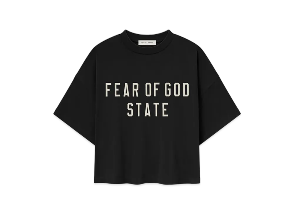 FEAR OF GOD ESSENTIALS Women's Boxy Tee "Jet Black"
