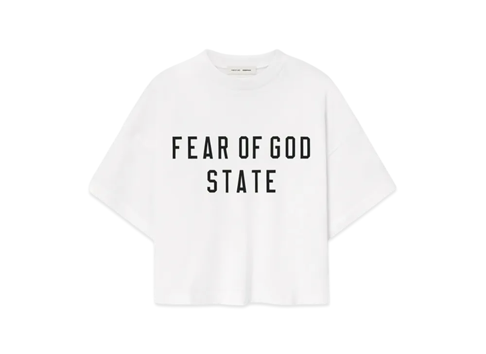 FEAR OF GOD ESSENTIALS Women's Boxy Tee "Cloud White"