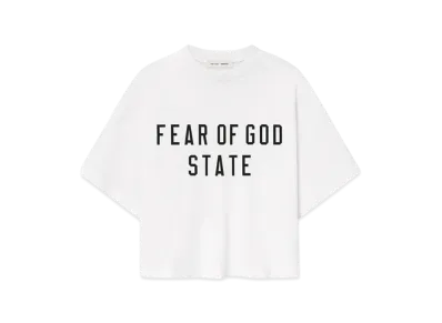 FEAR OF GOD ESSENTIALS Women's Boxy Tee "Cloud White"