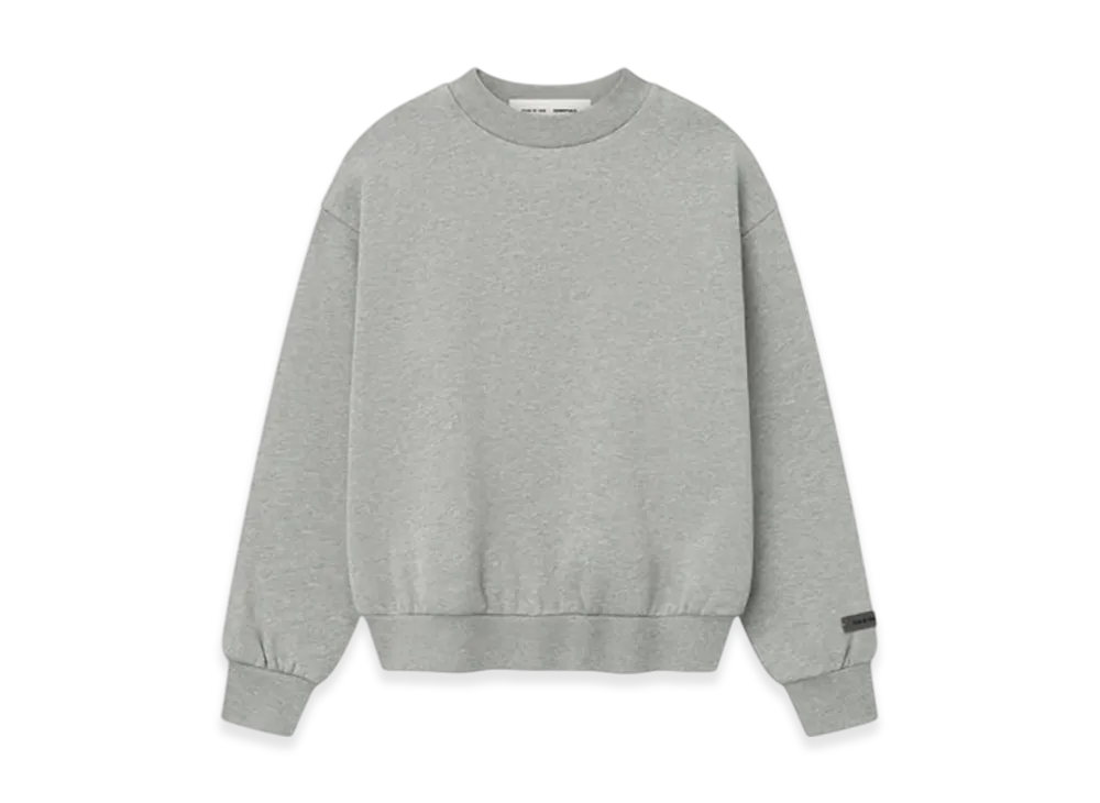 FEAR OF GOD ESSENTIALS Womens Classic Fleece Crewneck "Concrete Heather"