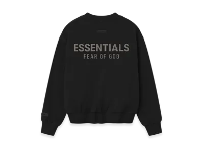 FEAR OF GOD ESSENTIALS Women's Classic Fleece Crewneck "Jet Black"
