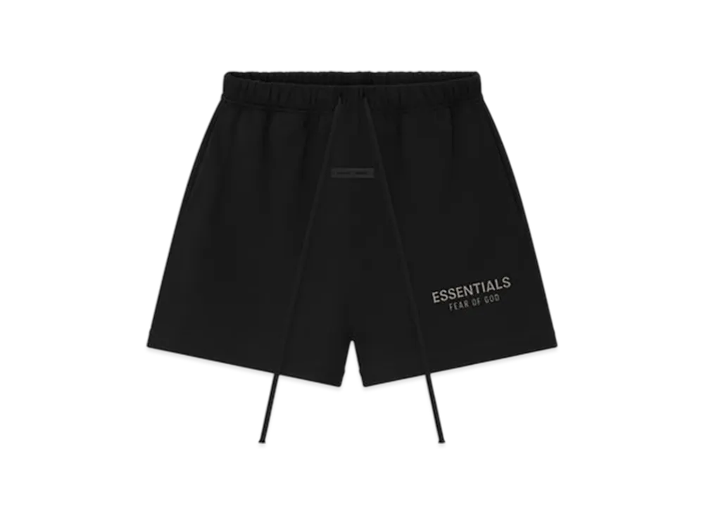 FEAR OF GOD ESSENTIALS Womens Classic Fleece Sweatshort "Jet Black"