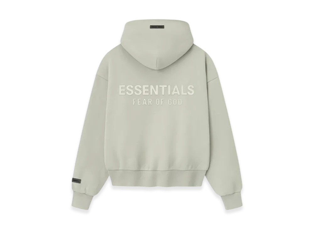 FEAR OF GOD ESSENTIALS Women's Classic Fleece Zip-Up Hoodie "Abbey Stone"