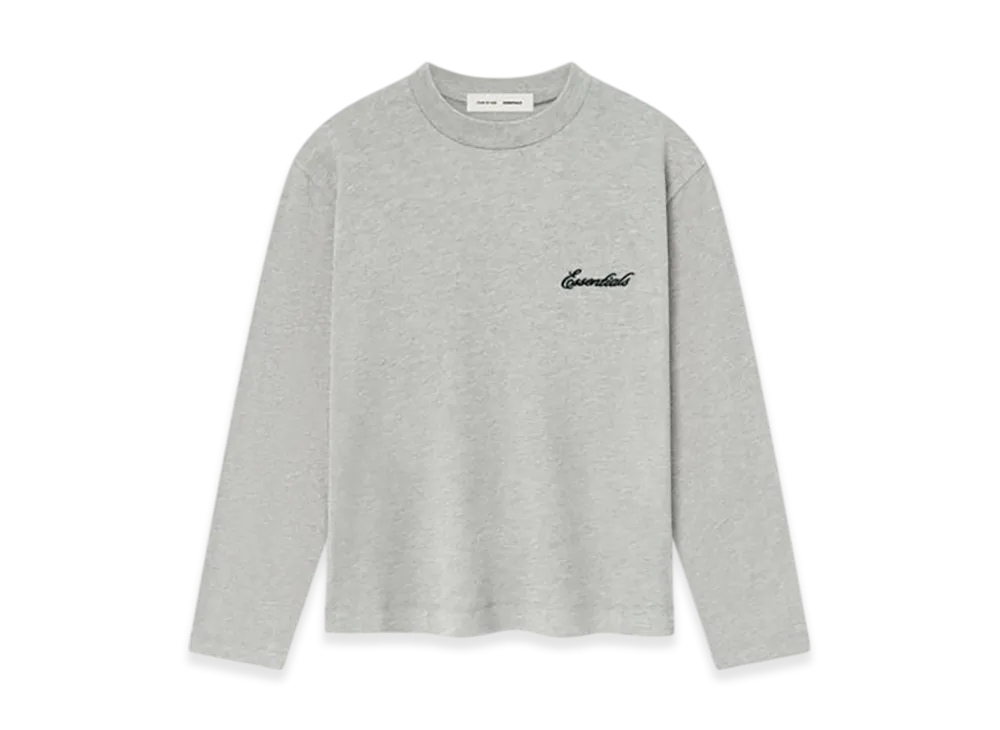 FEAR OF GOD ESSENTIALS Women's Classic Long Sleeve Tee "Concrete Heather"