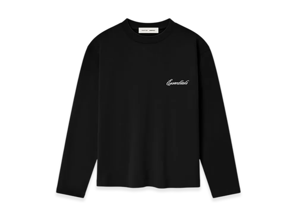 FEAR OF GOD ESSENTIALS Women's Classic Long Sleeve Tee "Jet Black"
