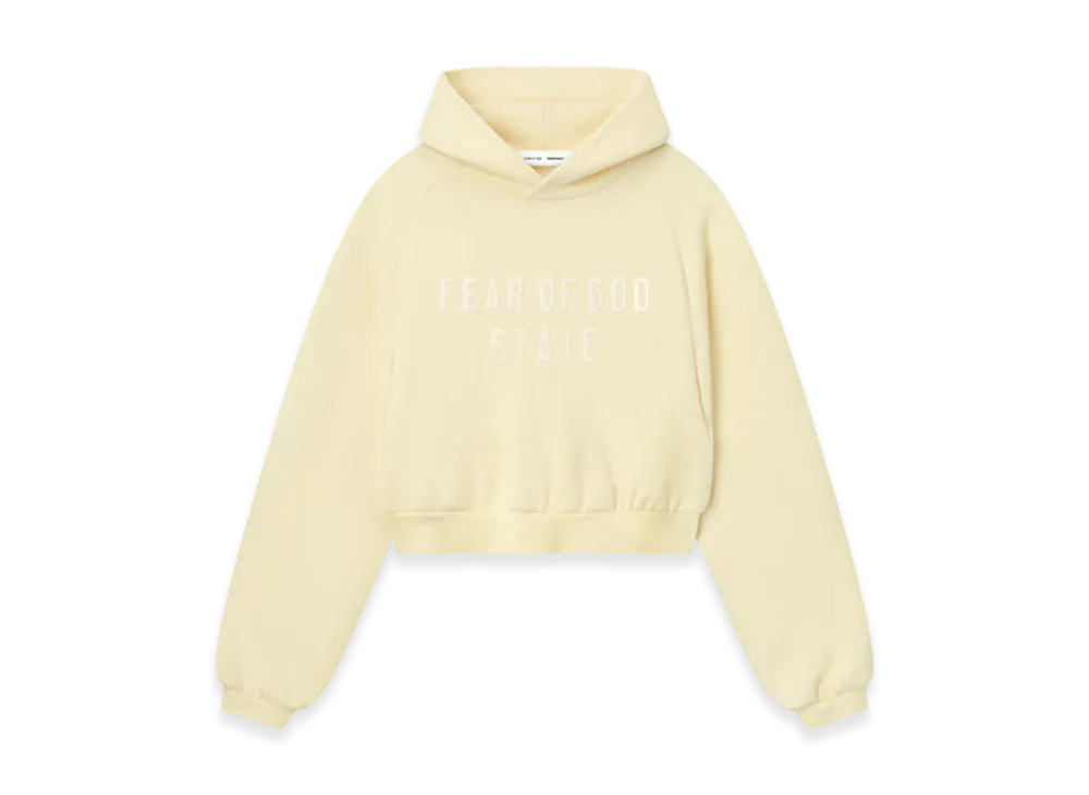 FEAR OF GOD ESSENTIALS Women's Modern Fleece Raglan Hoodie "Garden Yellow"