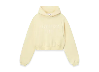 FEAR OF GOD ESSENTIALS Women's Modern Fleece Raglan Hoodie "Garden Yellow"