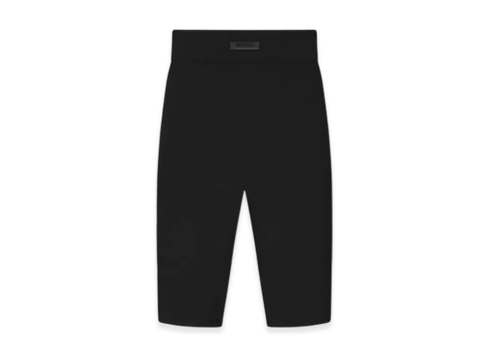 FEAR OF GOD ESSENTIALS Women's Rib Knit Biker Short "Jet Black"