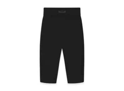 FEAR OF GOD ESSENTIALS Women's Rib Knit Biker Short "Jet Black"