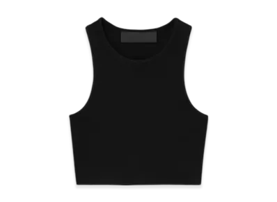 FEAR OF GOD ESSENTIALS Women's Rib Knit Sport Tank "Jet Black"