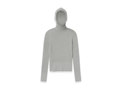 FEAR OF GOD ESSENTIALS Women's Waffle Long Sleeve Hoodie "Concrete Heather"