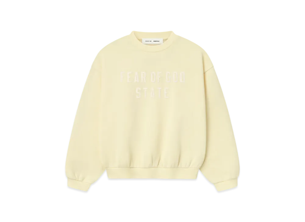 FEAR OF GOD ESSENTIALS Kids 90's Fleece Crewneck "Garden Yellow"