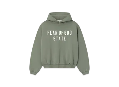 FEAR OF GOD ESSENTIALS Kids 90's Fleece Hoodie "Moss"