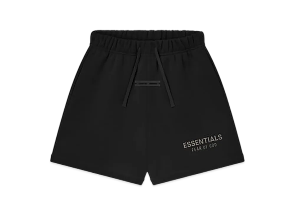 FEAR OF GOD ESSENTIALS Kids Classic Fleece Sweatshort "Jet Black"