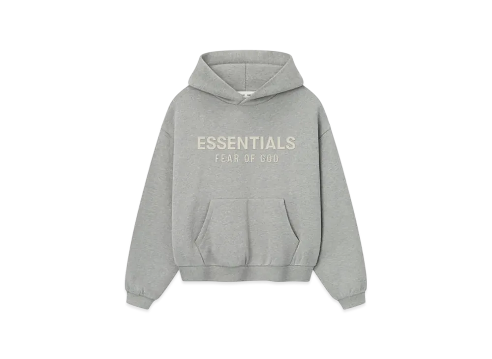FEAR OF GOD ESSENTIALS Kids Fleece Hoodie "Concrete Heather"