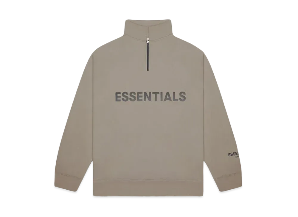 フィアオブゴッド エッセンシャルズ ハーフ ジップ プルオーバー セーター "トープ"