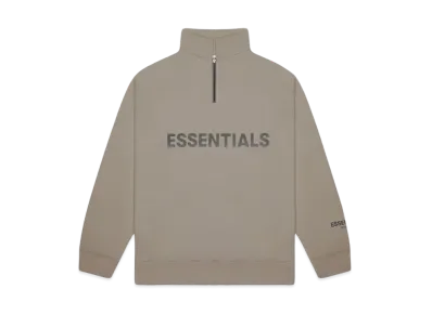 FEAR OF GOD ESSENTIALS Half Zip Pullover Sweater "Taupe"