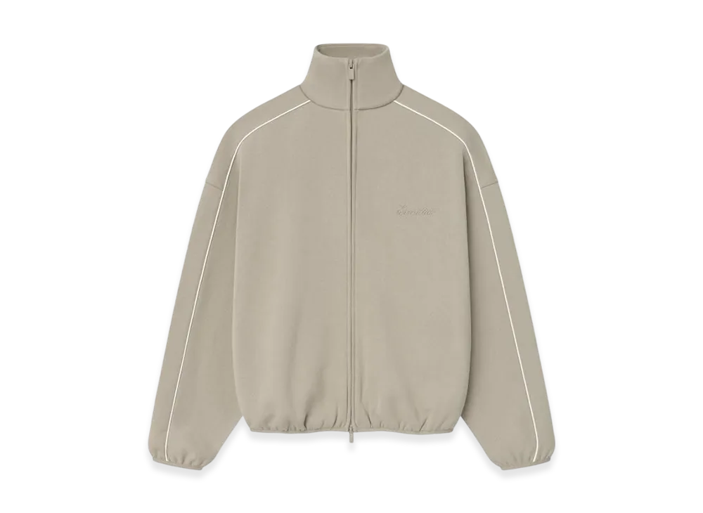 FEAR OF GOD ESSENTIALS Modern Fleece Track Jacket With Piping "Timber"