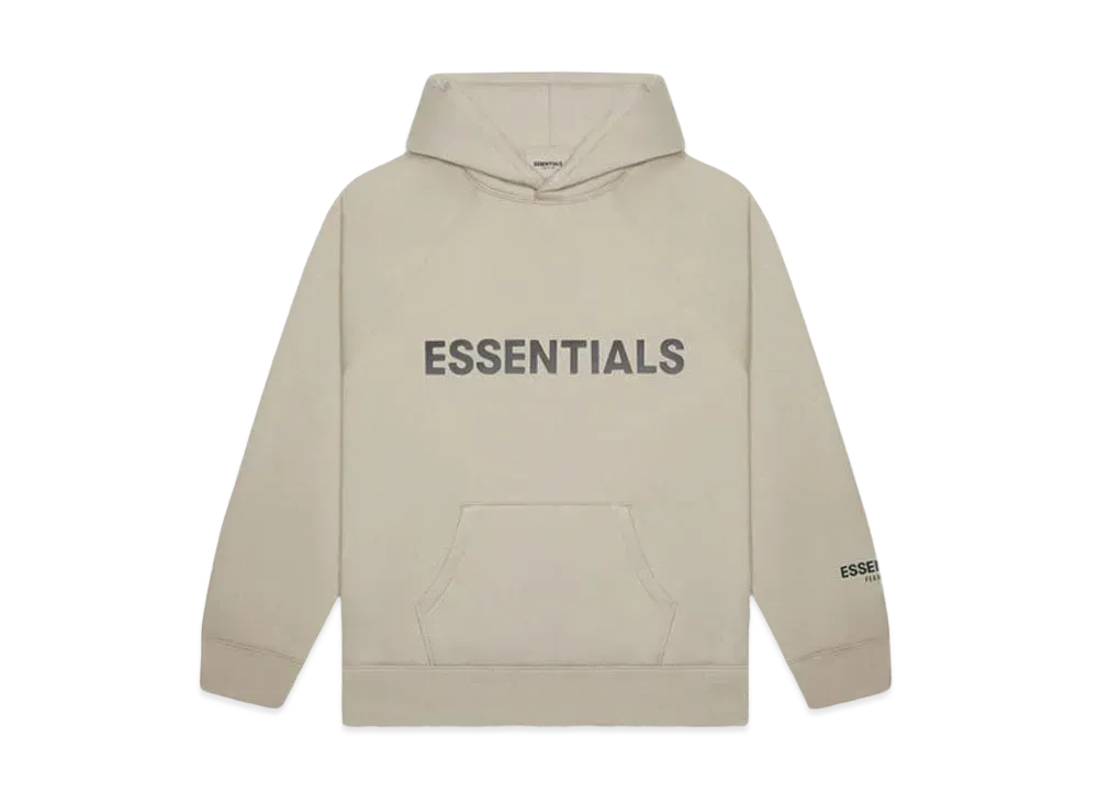 FEAR OF GOD ESSENTIALS 3D Silicon Applique Pullover Hoodie "Olive"