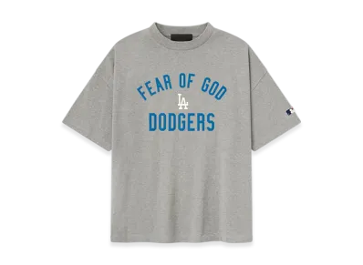 FEAR OF GOD Dodgers 90s Tee "Concrete Heather/Blue Sapphire"