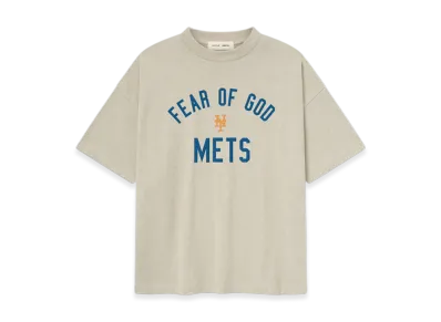 FEAR OF GOD Mets 90s Tee "Heather Stone"