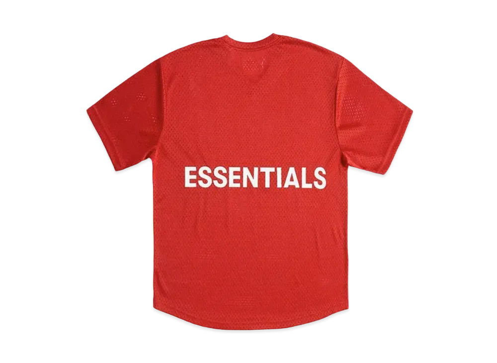フィアオブゴッド エッセンシャルズ メッシュ Tシャツ "レッド"