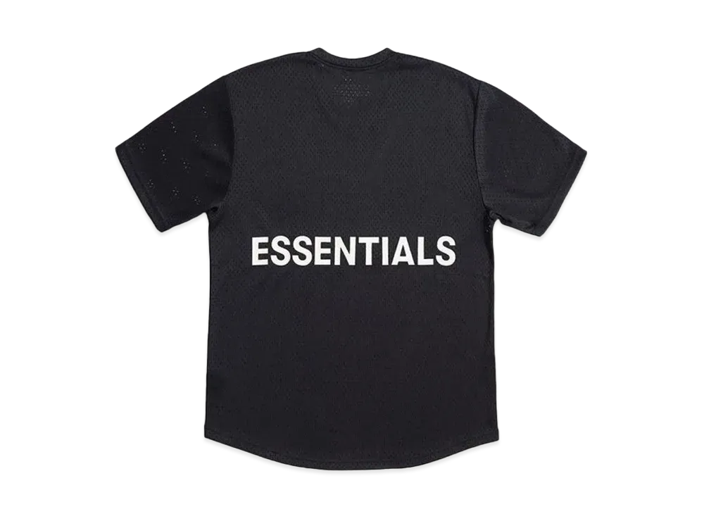 フィアオブゴッド エッセンシャルズ メッシュ Tシャツ "ブラック"