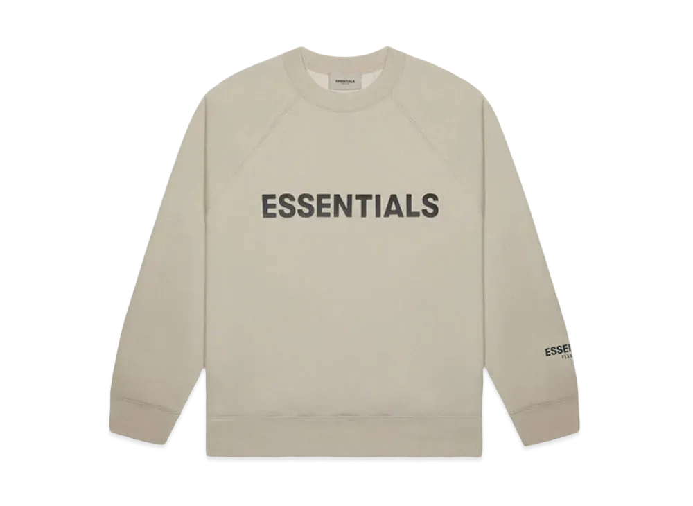 FEAR OF GOD ESSENTIALS 3D Silicon Applique Crewneck "Olive"