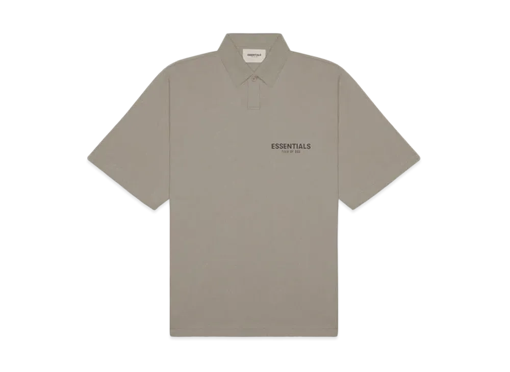 FEAR OF GOD ESSENTIALS Short Sleeve Boxy Polo "Taupe"