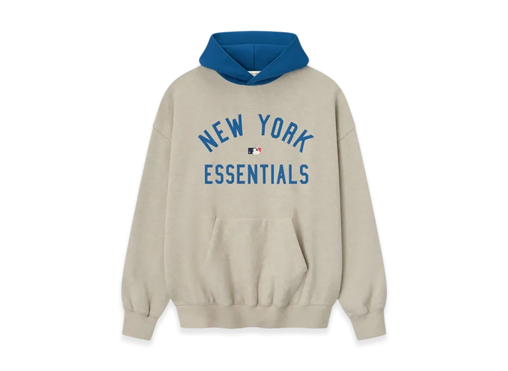 FEAR OF GOD Mets Sport Hoodie "Heather Stone/Blue Sapphire"