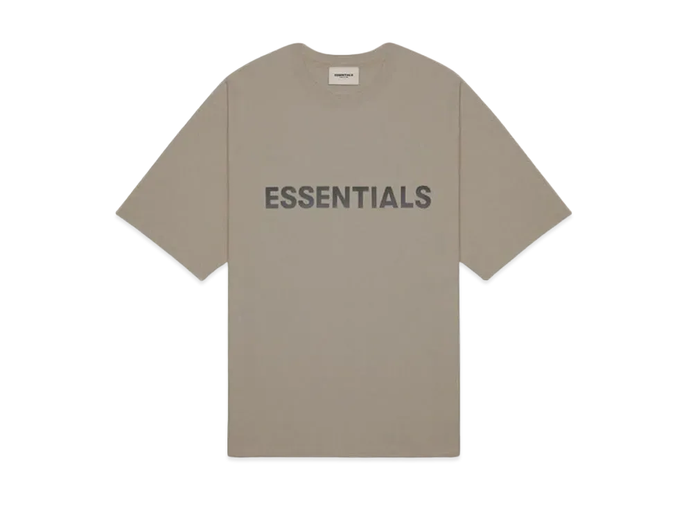 FEAR OF GOD ESSENTIALS 3D Silicon Applique Boxy T-Shirt "Taupe"