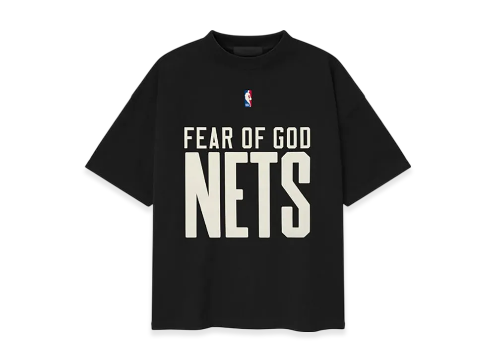 FEAR OF GOD ESSENTIALS Nets 90's Tee "Black"