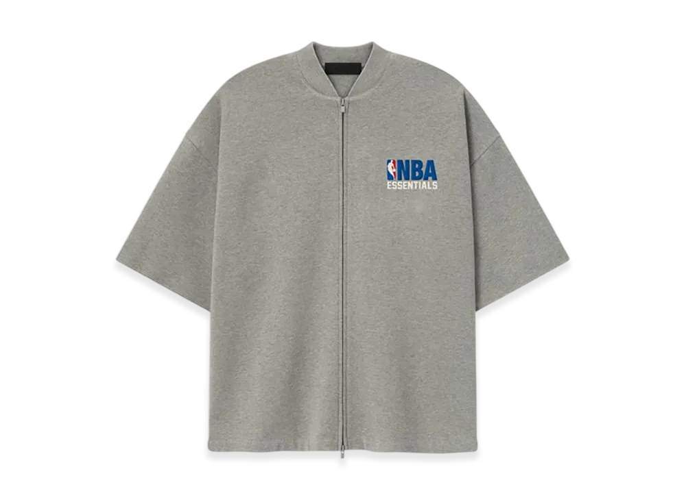 FEAR OF GOD ESSENTIALS NBA Zip Up Jacket "Concrete Heather"