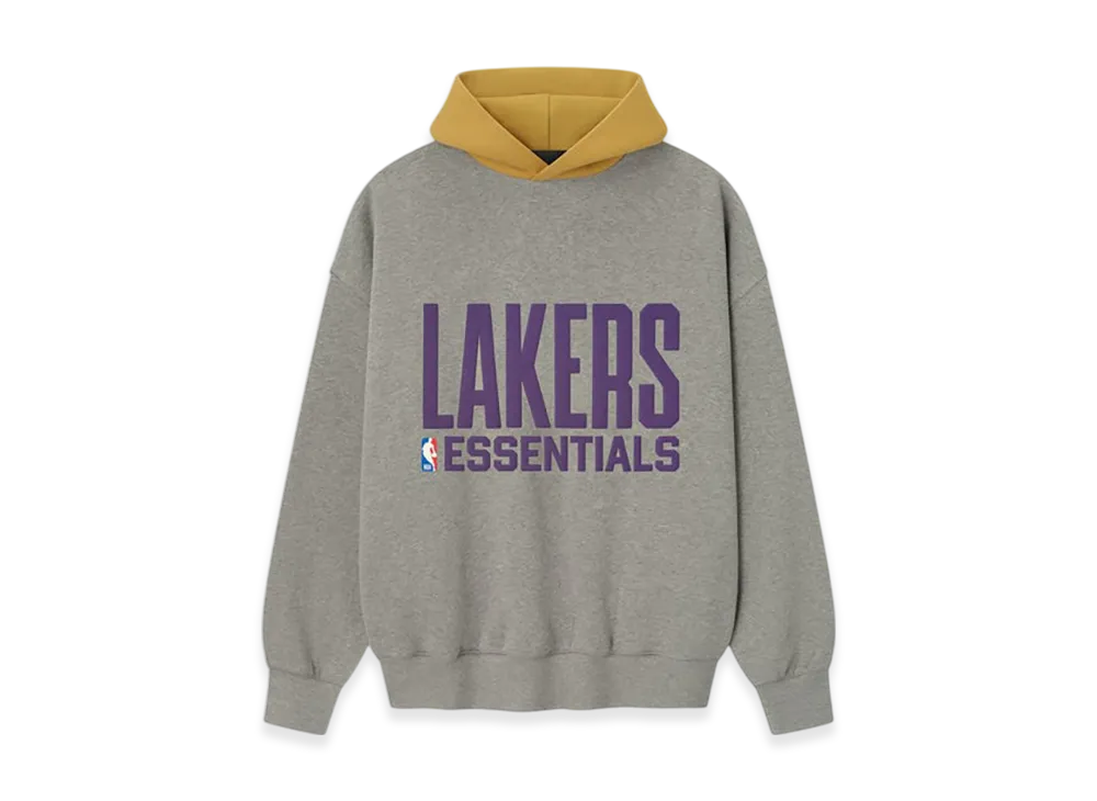 FEAR OF GOD ESSENTIALS Lakers Sport Hoodie "Concrete Heather/Canyon"