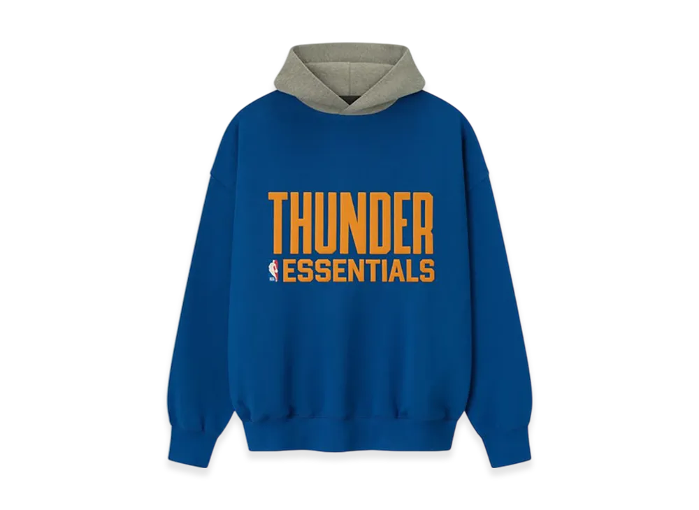 FEAR OF GOD ESSENTIALS Thunder Sport Hoodie "Blue/Concrete Heather"