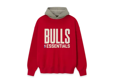 FEAR OF GOD ESSENTIALS Bulls Sport Hoodie "Red/Concrete Heather"