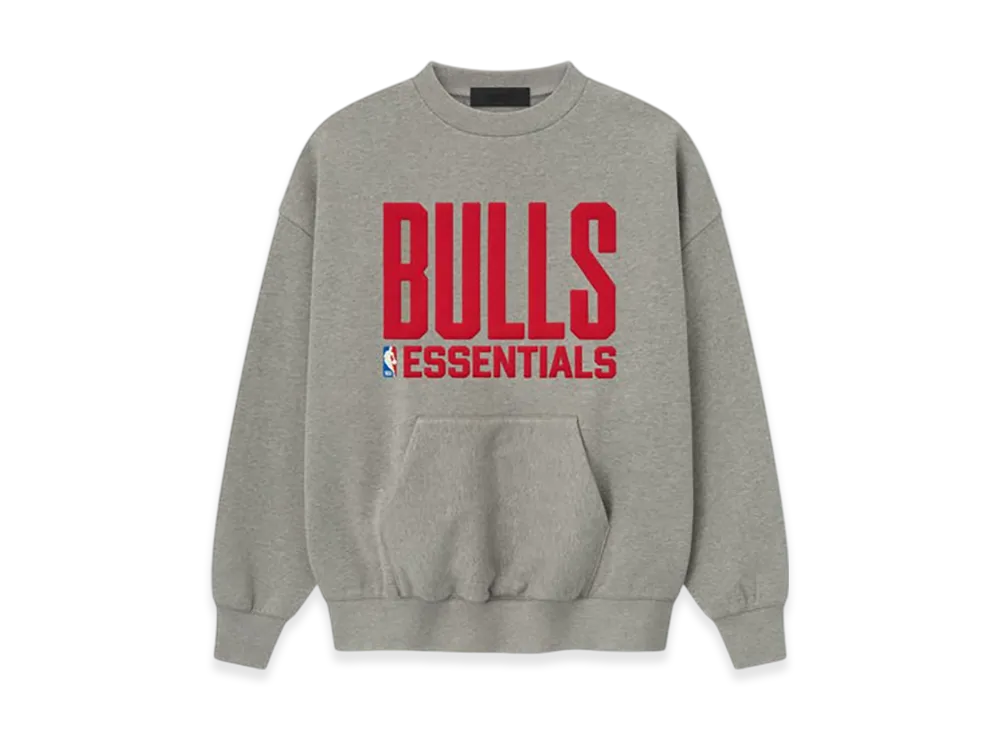 FEAR OF GOD ESSENTIALS Bulls Sport Crewneck "Concrete Heather"