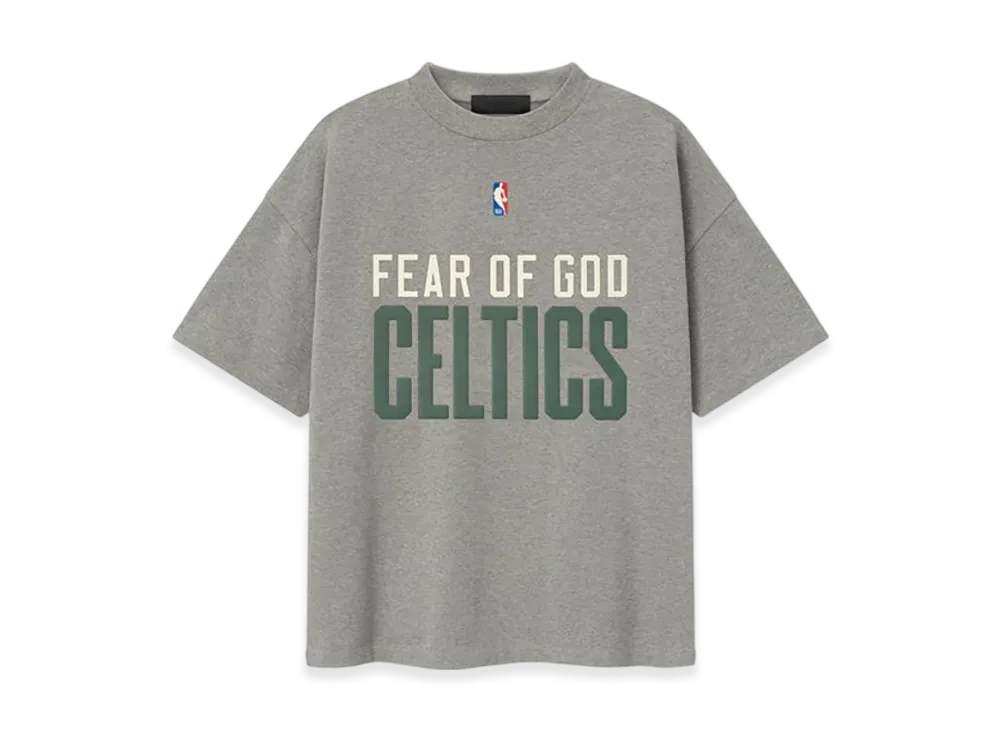 FEAR OF GOD ESSENTIALS Celtics 90's Tee "Concrete Heather"