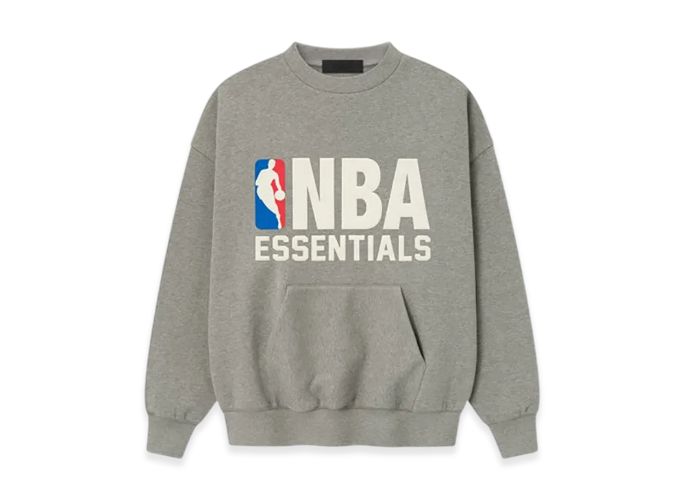 FEAR OF GOD ESSENTIALS NBA Sport Crewneck "Concrete Heather"