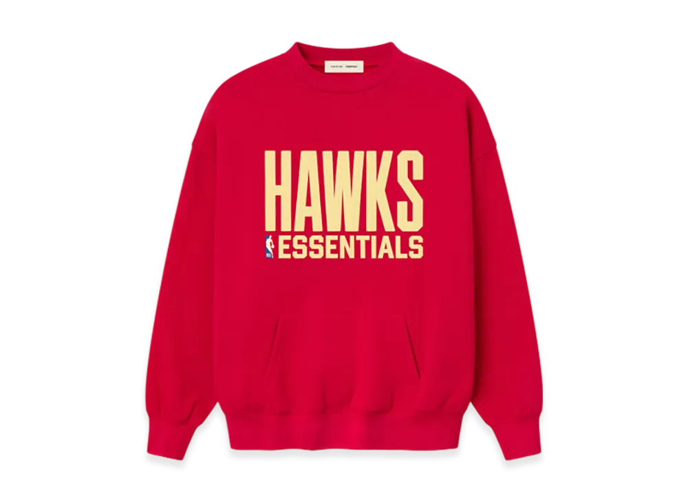 FEAR OF GOD ESSENTIALS Hawks Sport Crewneck "Red"